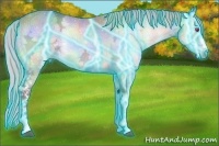Horse Color:Nacre Thunderstruck White Spotted Silver Bay Chinchilla Ice Onyx Rabicano