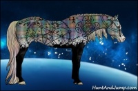 Horse Color:Nacre Plaid  White Spotted Liver Chestnut Rabicano 