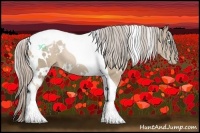 Horse Color:White Spotted Chocolate Palomino Pearl Tobiano 