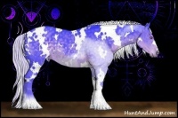 Horse Color:Watercolor White Spotted Silver Black Chinchilla 