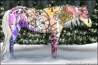 Horse Color:White Spotted Silver Sable Champagne Dun Splash Appaloosa