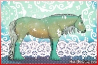 Horse Color:Watercolor White Spotted Silver Bay 
