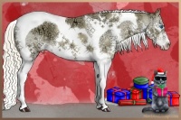 Horse Color:Chocolate Palomino Ice Sabino Splash Tobiano 