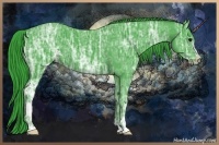 Horse Color:Watercolor Black Ice Sabino 