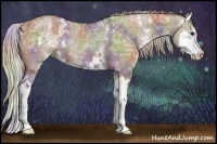 Horse Color:Nacre White Spotted Silver Grullo Ice Splash