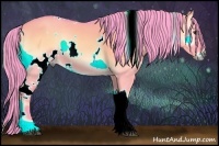 Horse Color:Watercolor White Spotted Liver Red Dun Onyx