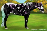 Horse Color:Watercolor Smoky Black Ice Sabino