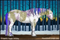 Horse Color:Painted Watercolor White Spotted Bay Ice Splash and Painted Watercolor White Spotted Bay Ice Splash