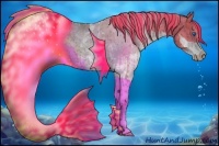 Horse Color:Painted Watercolor Liver Chestnut Pearl Splash Tobiano  and Painted Watercolor Bay Pearl Sabino Splash 