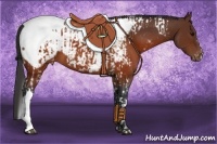 Horse Color:Brown Tobiano Varnish  and Brown Snowcap 