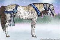 Horse Color:Smoky Grullo Sabino Splash and Classic Cream Champagne Dun Sabino Splash