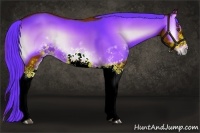 Horse Color:Watercolor White Spotted Liver Red Onyx Frame Rabicano