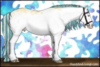Horse Color:Painted Silver Classic Cream Champagne Dun Sabino Splash 