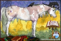 Horse Color:Watercolor White Spotted Blue Onyx Pearl Splash Rabicano 