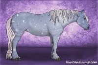 Horse Color:Watercolor White Spotted Silver Black 