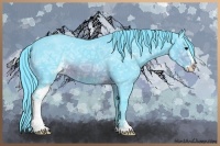 Horse Color:Watercolor Brown Ice Sabino