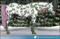 Horse Color:Painted Watercolor Silver Brown Appaloosa 