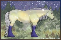 Horse Color:Watercolor White Spotted Silver Brown Chinchilla 