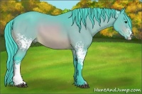 Horse Color:Watercolor White Spotted Chocolate Bay 