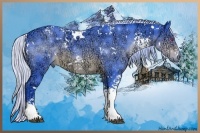 Horse Color:Watercolor White Spotted Silver Brown Chinchilla Ice 