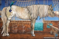 Horse Color:White Spotted Liver Chestnut Pearl  and White Spotted Chocolate Palomino Pearl 