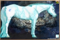 Horse Color:Nacre Thunderstruck Silver Buckskin Ice Pearl Dun Tobiano Near Fewspot