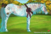 Horse Color:Nacre Thunderstruck Blue Onyx Pearl Tobiano and Nacre Thunderstruck Blue Onyx Pearl Tobiano