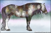 Horse Color:Nacre White Spotted Brown Ice Onyx