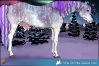 Horse Color:Painted Watercolor White Spotted Black  and Painted Watercolor White Spotted Silver Black 