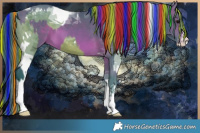 Horse Color:Painted Watercolor Brown Tobiano  and Painted Watercolor Brown Splash Tobiano 