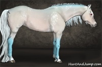 Horse Color:Watercolor White Spotted Silver Bay Chinchilla Sabino
