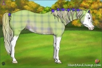 Horse Color:Watercolor Plaid Chestnut Sabino Splash