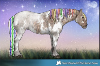 Horse Color:Painted White Spotted Silver Brown Ice Dun 