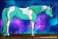 Horse Color:Watercolor Black Tobiano 