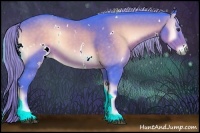 Horse Color:Watercolor White Spotted Chocolate Palomino Onyx Rabicano