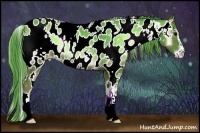 Horse Color:Watercolor White Spotted Smoky Blue Onyx Sabino Appaloosa