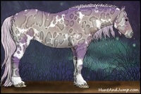 Horse Color:Watercolor White Spotted Silver Buckskin Ice Onyx 