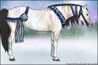 Horse Color:Bay Ice Dun Tobiano 