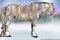 Horse Color:Nacre White Spotted Silver Brown Ice Sabino Rabicano 