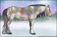 Horse Color:Nacre White Spotted Brown Ice Sabino