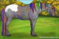 Horse Color:Painted Nacre Black Varnish