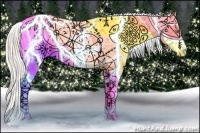 Horse Color:White Spotted Silver Sable Champagne Dun Splash Appaloosa 