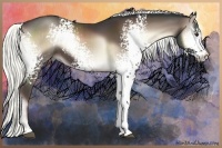 Horse Color:White Spotted Liver Red Onyx 