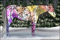 Horse Color:White Spotted Sable Champagne Dun Sabino Splash 