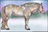 Horse Color:Nacre White Spotted Silver Blue Onyx Rabicano