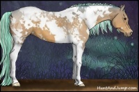 Horse Color:Painted Watercolor White Spotted Silver Bay Tobiano