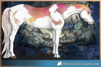 Horse Color:Silver Brown Chinchilla Splash Tobiano 