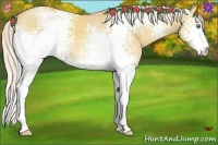 Horse Color:White Spotted Silver Amber Champagne Dun 