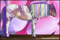 Horse Color:Painted Watercolor Liver Chestnut Ice Tobiano 