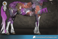 Horse Color:Watercolor White Spotted Chocolate Palomino Ice Sabino Splash  and Watercolor White Spotted Liver Chestnut Ice Sabino Splash 